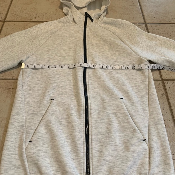 Russell Fusion Knit Full-Zip Hoodie Sweatshirt White/Gray Size S - Picture 3 of 5
